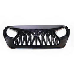 RayPG Grill Cover Factory Hot Selling Shark Grill Covers Black ABS Front Grille For Jeep Wrangler JL 2018 2019 2020 2021 2022