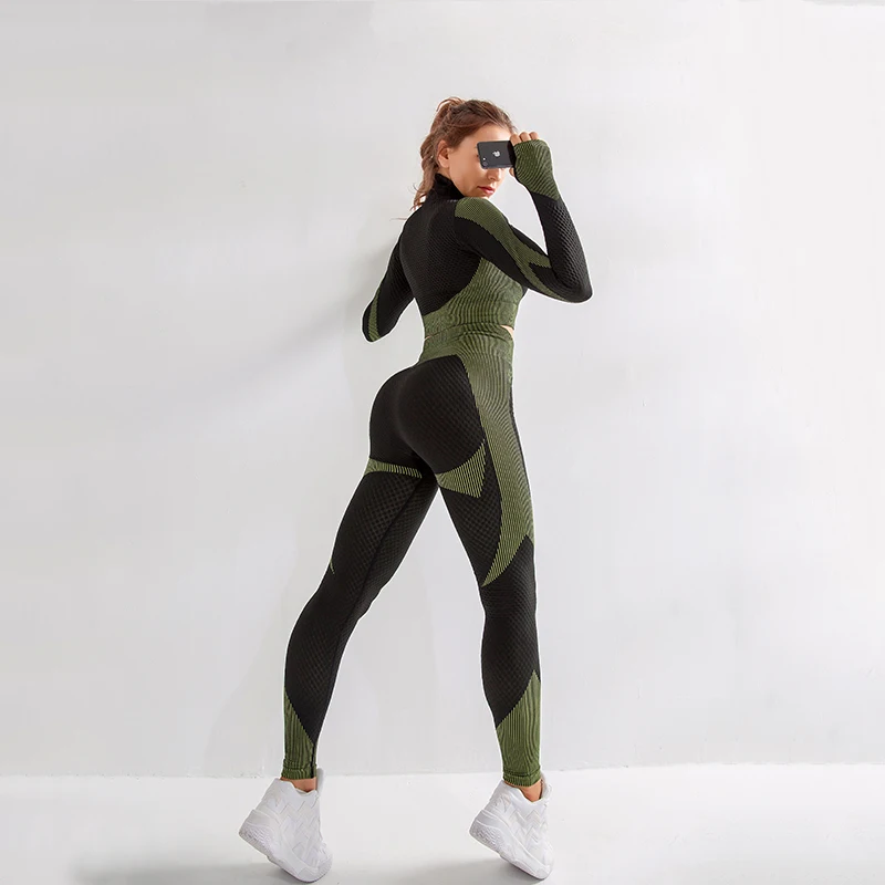 Sport Leggings Set For Women Sports Bra Yoga Plus Size Leggings High Waist Women Fitness Workout Clothing Yoga Sets Fitness