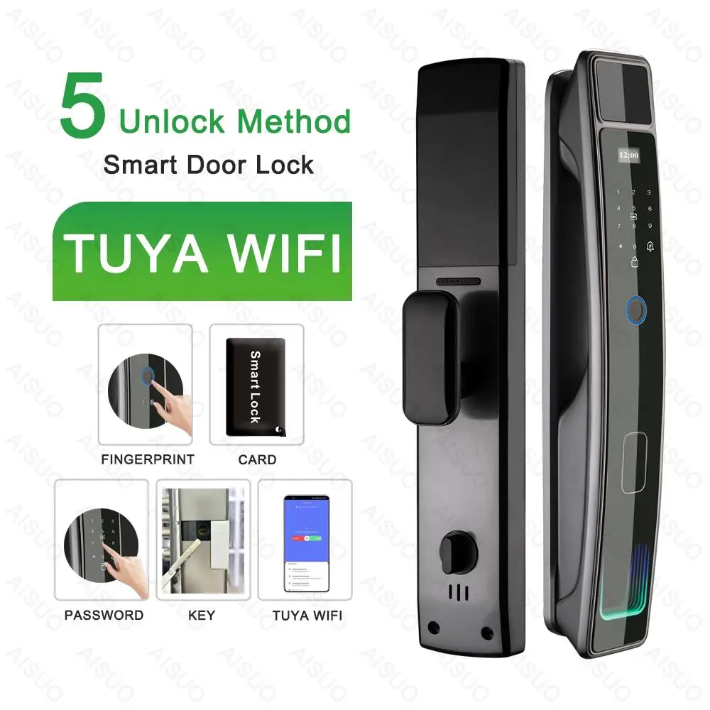 TUYA WIFI APP Impressão Digital Wifi Bloqueio Keyless Biométrico Smart Lock