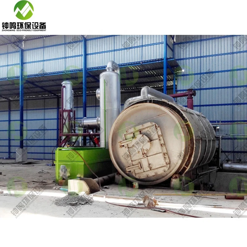 
Shangqiu Zhongming Eco-friendly Convert Plastic 40-90% Fuel Oil Extract Oil from Solid Waste Plastic Oil, Carbon Black Provided 