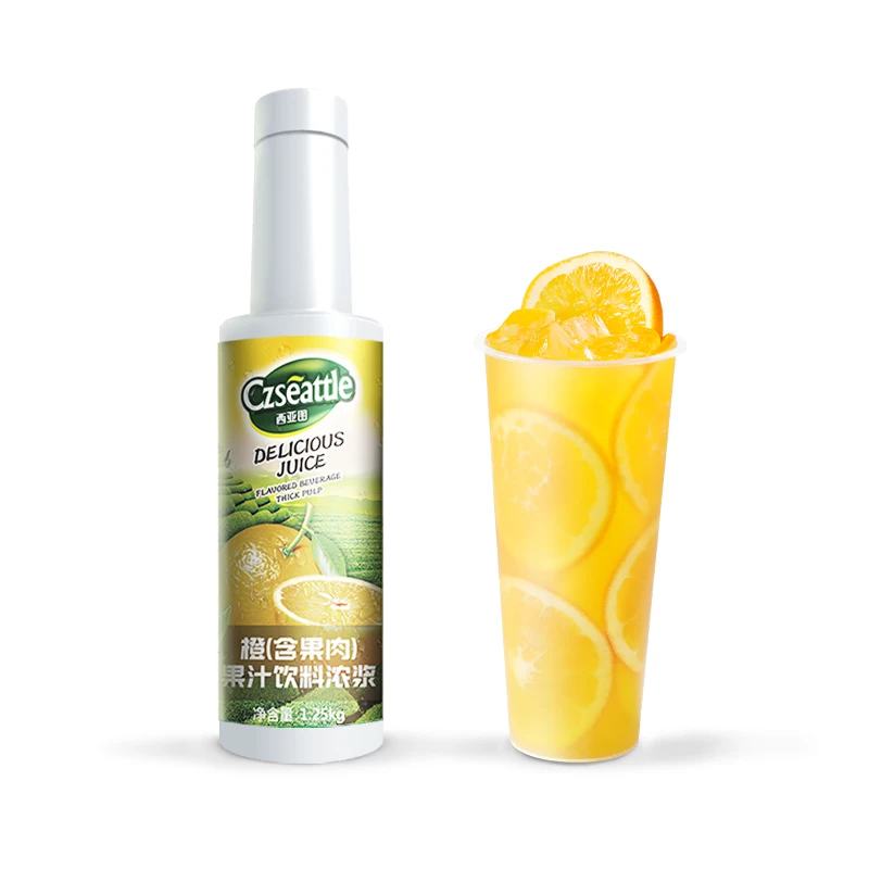 Czseattle Orange contains pulp syrup beverage concentrated fruit juice syrup for bubble tea drinks & fruit juice drink