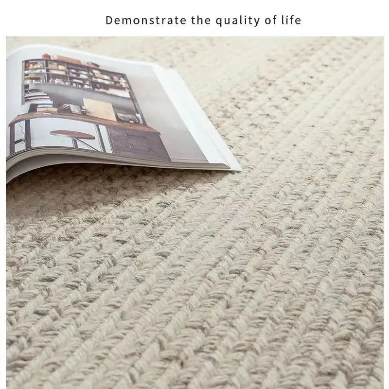 Carpets for Living Room and Dining Room  Sofa Tea Table Bedroom Knitted Tassel Carpet Wool Carpet Living Room Nordic Simple