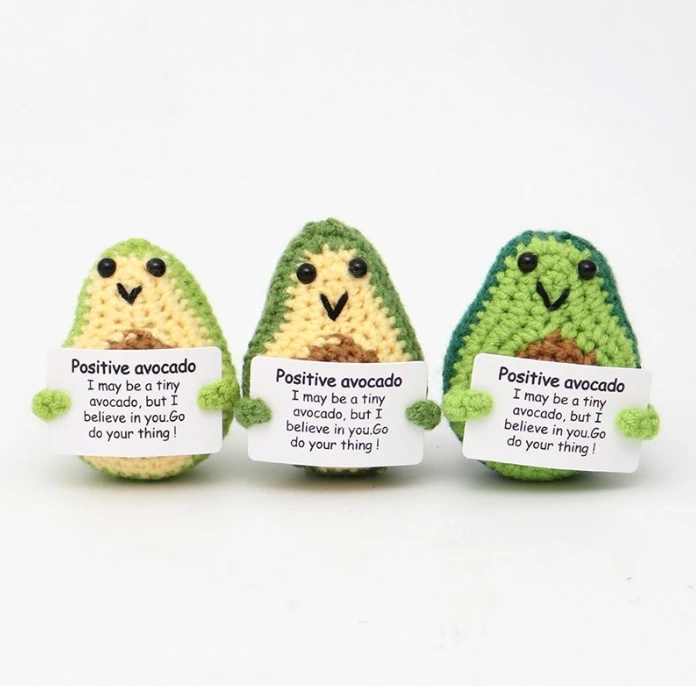 Handmade knitted potato doll emotional cucumber eggplant funny emoji pose creative gift