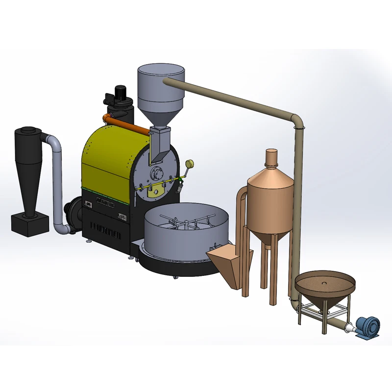 200kg 60kg 30kg 20kg 15kg 6kg 3kg 2kg 1kg Professional Coffee Roaster machine with Hot Air Roasting system and Destoner