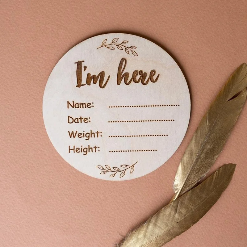 Wooden Milestone Cards Announcement Baby Shower Gift