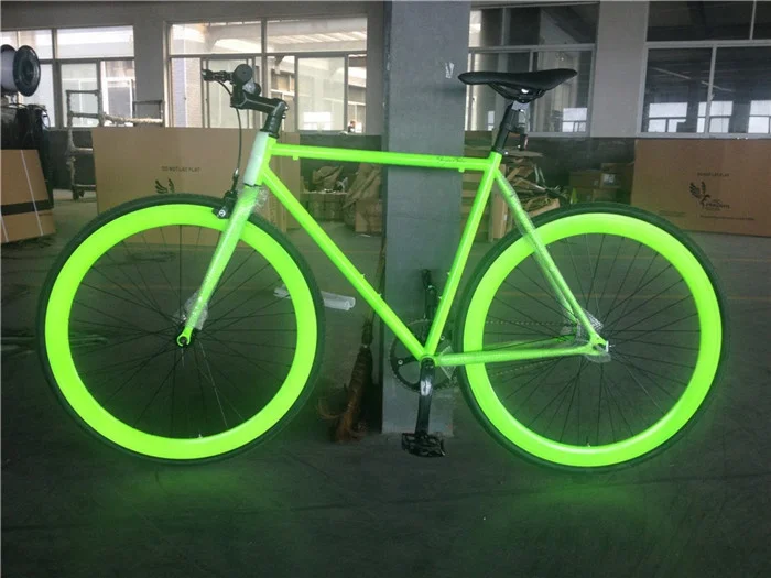 700C new color Neon Nights Glow-in-the-Dark Paint Green single speed fixie gear bike