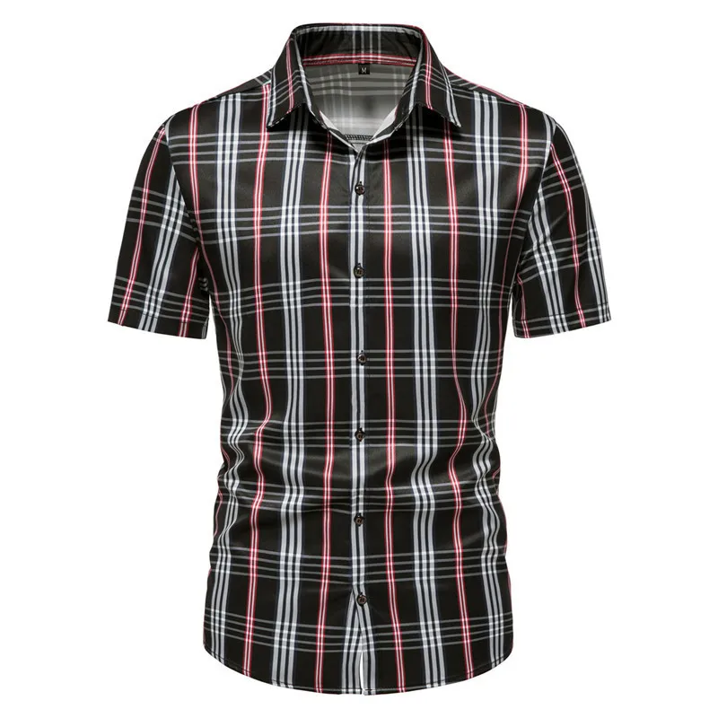 Wholesale men shirts designer print base white men street wear shirts
