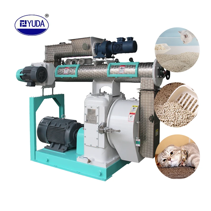 YUDA Chicken Feed Production Line Granulator Machine 55KW Animal Feed Pellet Making Machine For Livestock Feed