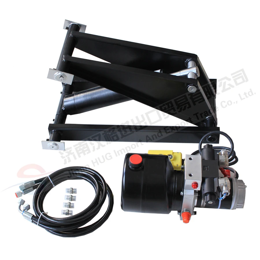 China manufacturer scissor hydraulic hoist lifting 10 tons hydraulic system for dump truck
