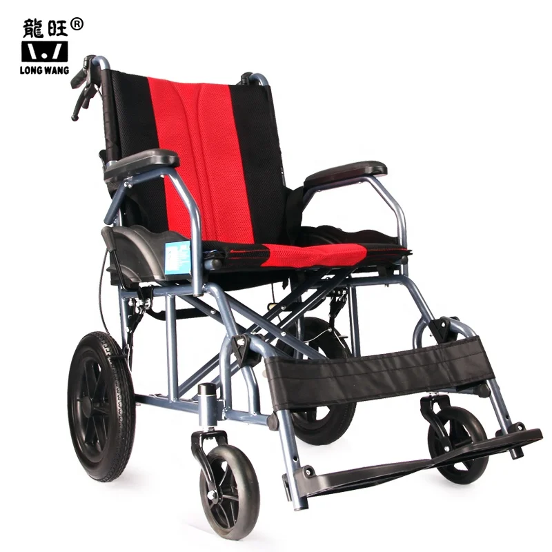 Wholesale folding portable soft seat wheelchair for the elderly with disabilities Foldable portable manual wheelchair easytake