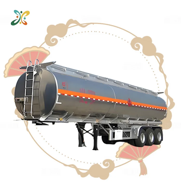 3Axle 45000Liters Aluminum Carbon Steel Water Oil Tank Truck Trailer Stainless Citerne Liquid Fuel Tanker Semi Trailer