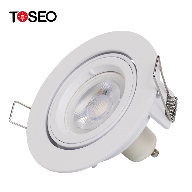 TOSEO Custom Aluminium IP20 Ceiling Fixture Light Adjustable 7w GU10 Recessed Led Lighting Downlight