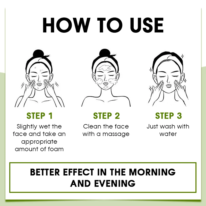 Face Cleanser Made in Korea Silicone-Free Deep cleansing Pore Shrinking and Vitamin C Aloe Vera Face Wash Foam Facial Cleanser