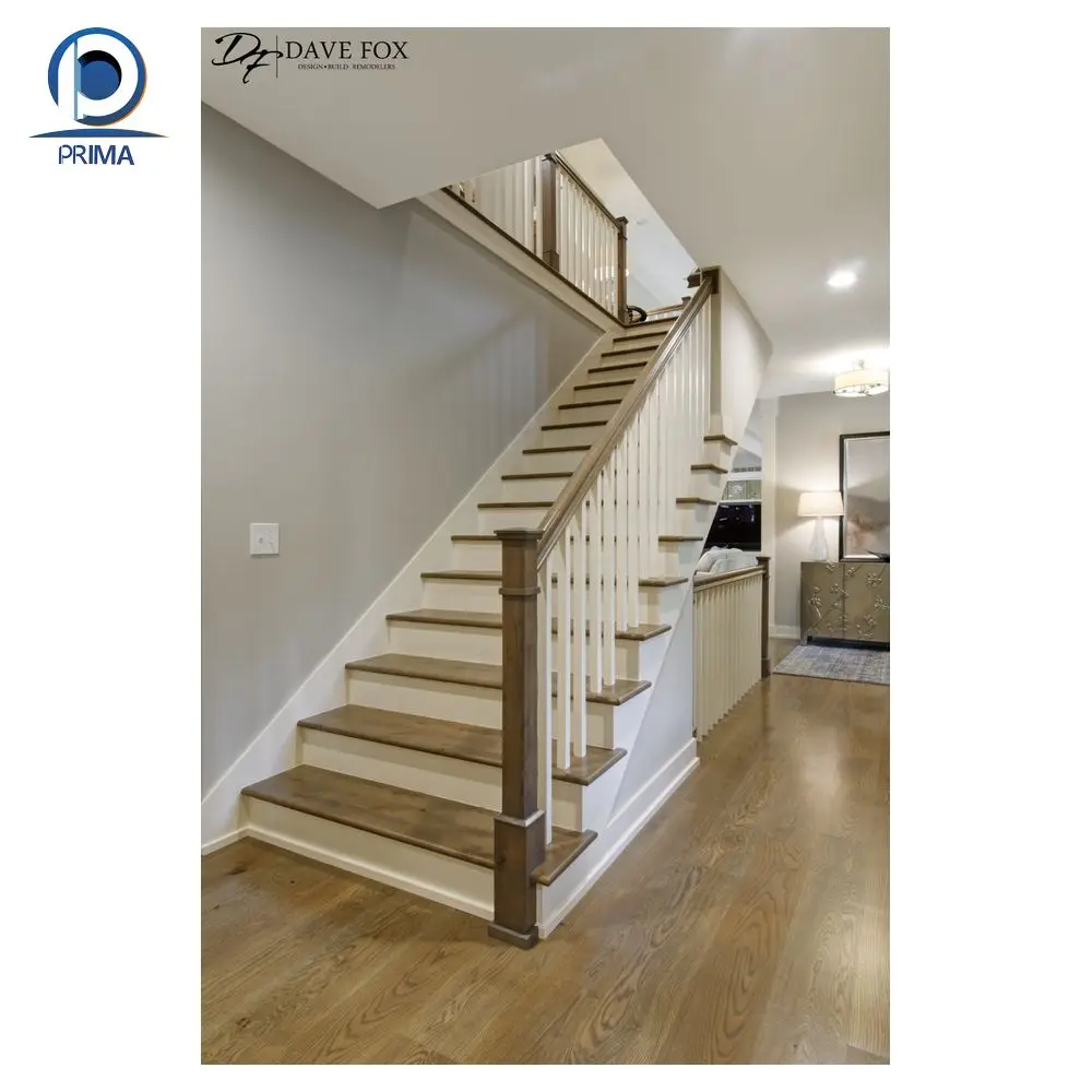 Prima Steel Wood Staircase Straight Staircase Aluminium Luxury Indoor Staircase