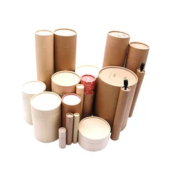 Custom Biodegradable Black Printing Matt Long Shipping Mailing Kraft Paper Tube Packaging For Poster