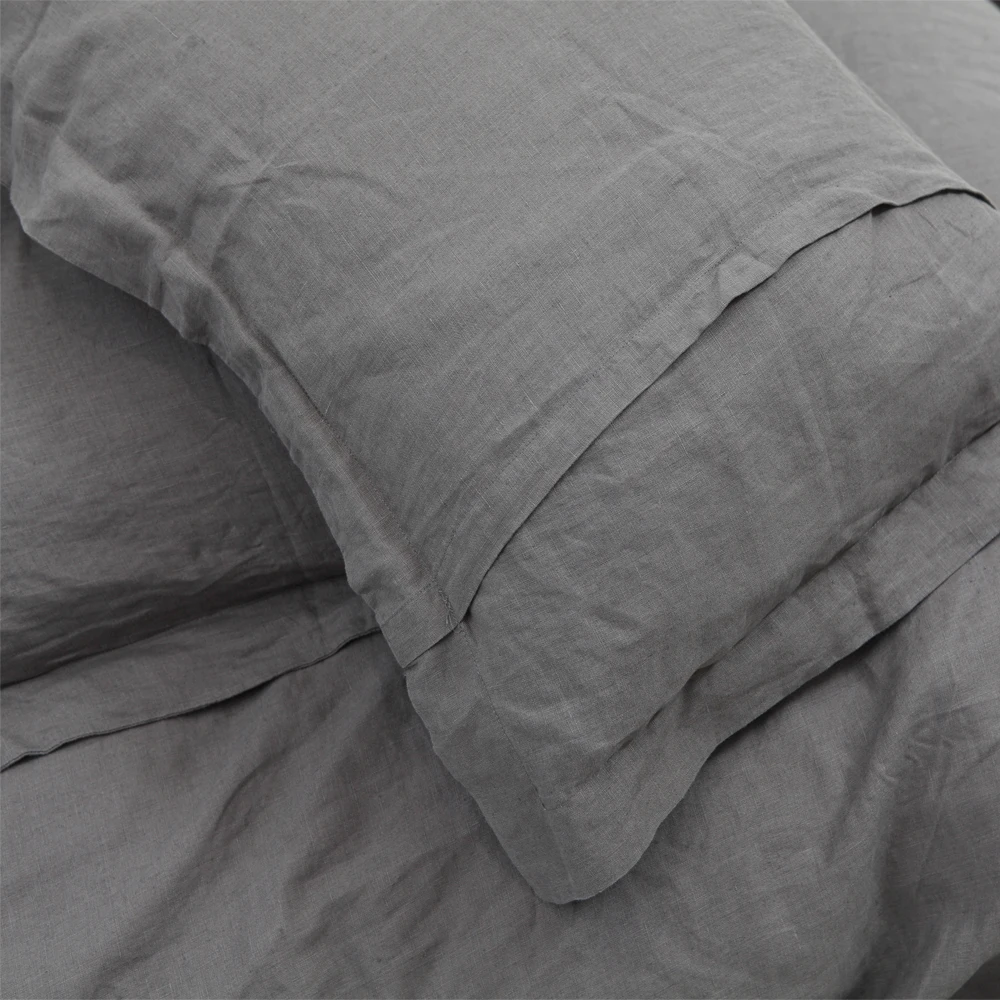 100% linen pillow case plain dyed envelope rectangle shape linen fabric woven home hotel decorative pillow cover custom design