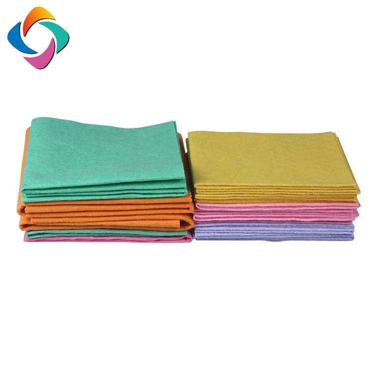 Household Color Dish Cloths Machine Washable Super Absorbent Drying Eco-Friendly Non-Woven Fabric Kitchen Cleaning Cloth