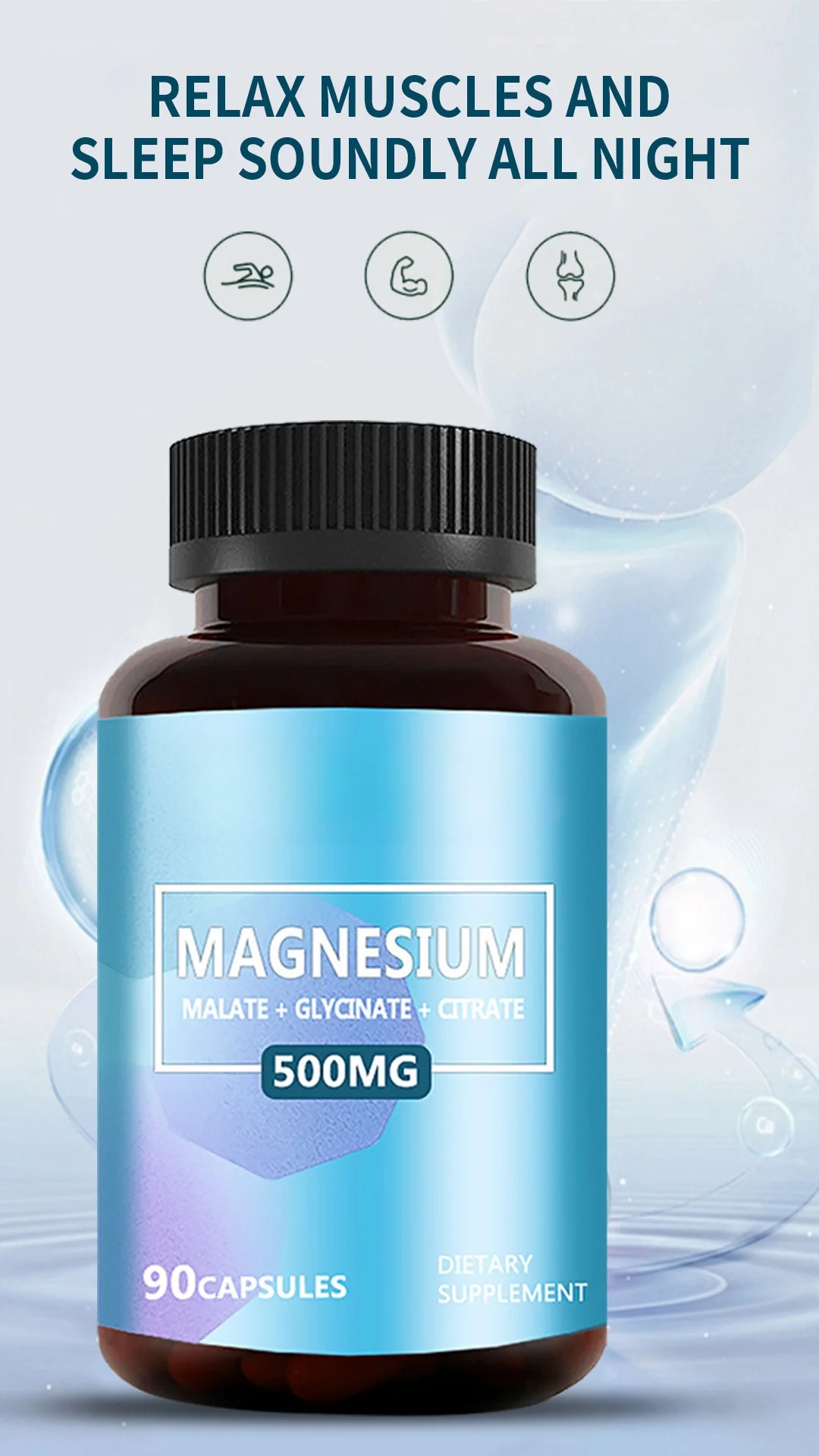 Satisfaction guarantee OEM Customized Private Label Complex Magnesium Triple Nagnesium Capsules