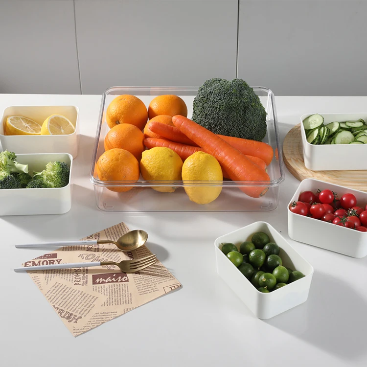 Refrigerator Storage Box Fridge Organizer Fresh Vegetable Fruit Boxes Storage Containers Pantry Kitchen Organizer