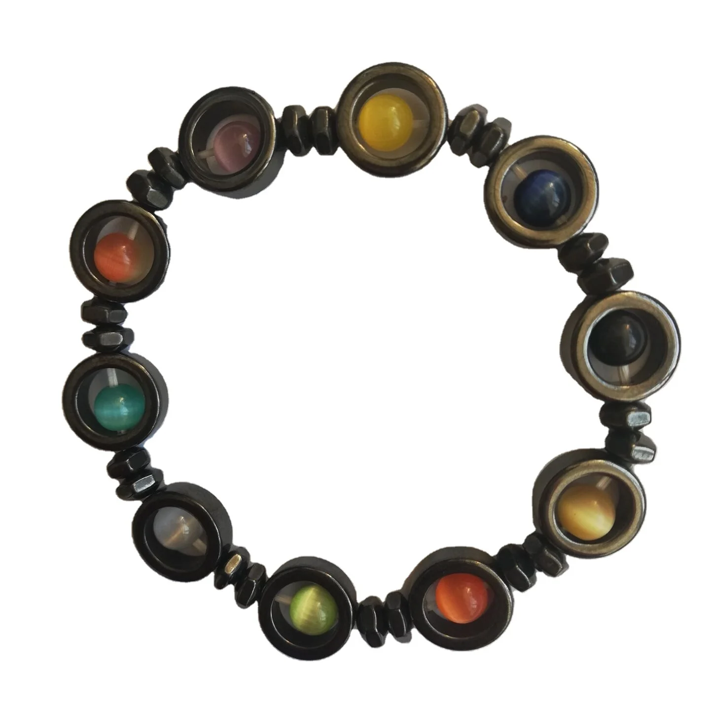 good luck circle magnetic hematite bracelet