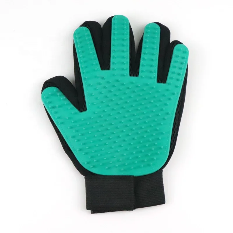
Hefei SY Silicone Tips Pet Dog Grooming Glove Gentle Deshedding Brush Massage Gloves and Efficient Pet Hair Remover Mitt 