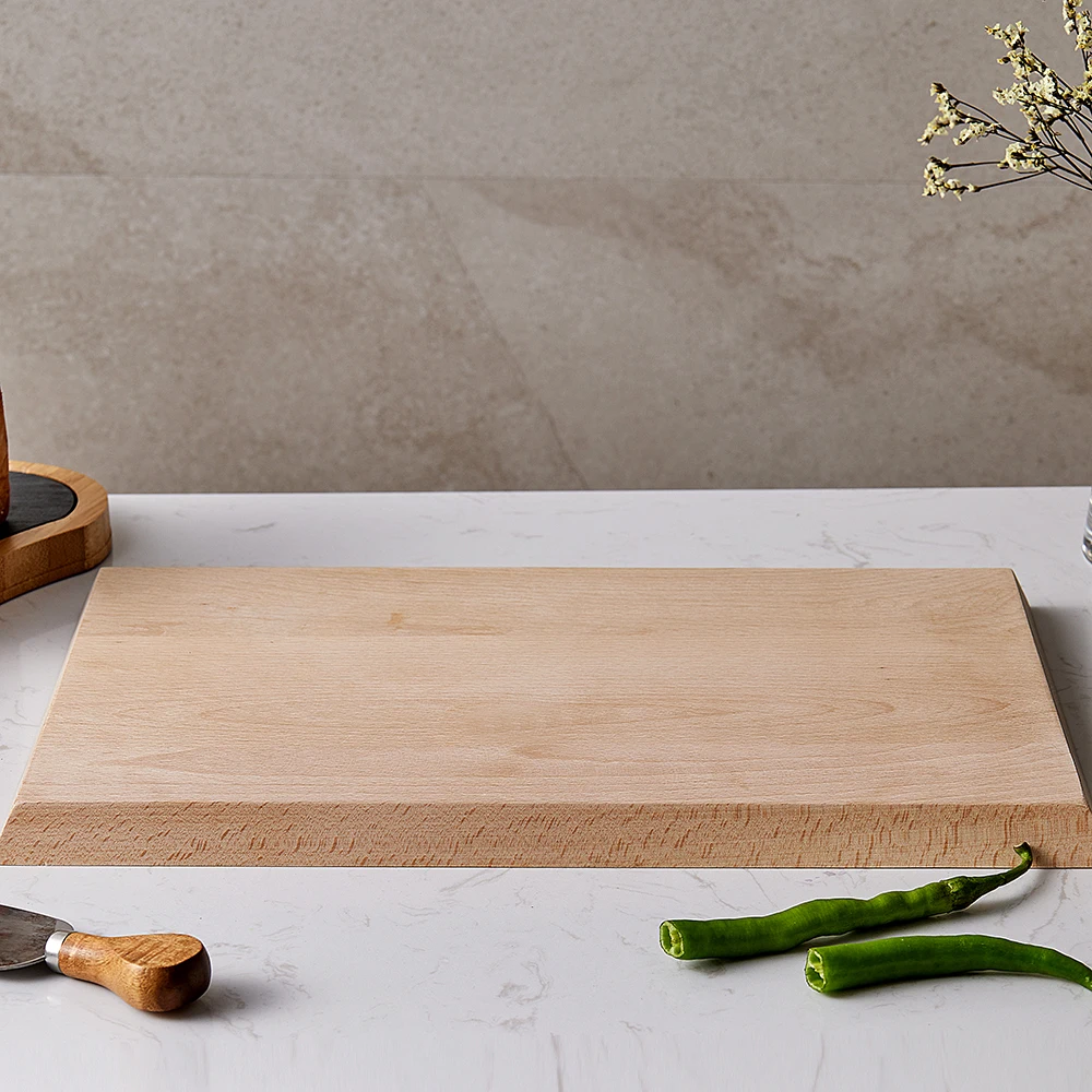Hot Sale Eco-friendly Kitchen Large Size Rectangle Beech Wood Chopping Board for Cutting Vegetables Meat Fruits