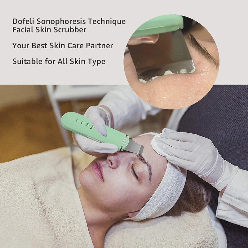 Beauty exfoliator device Deep facial cleaner electric ems peeling lifting  ultra sonic sonic skin scrubber