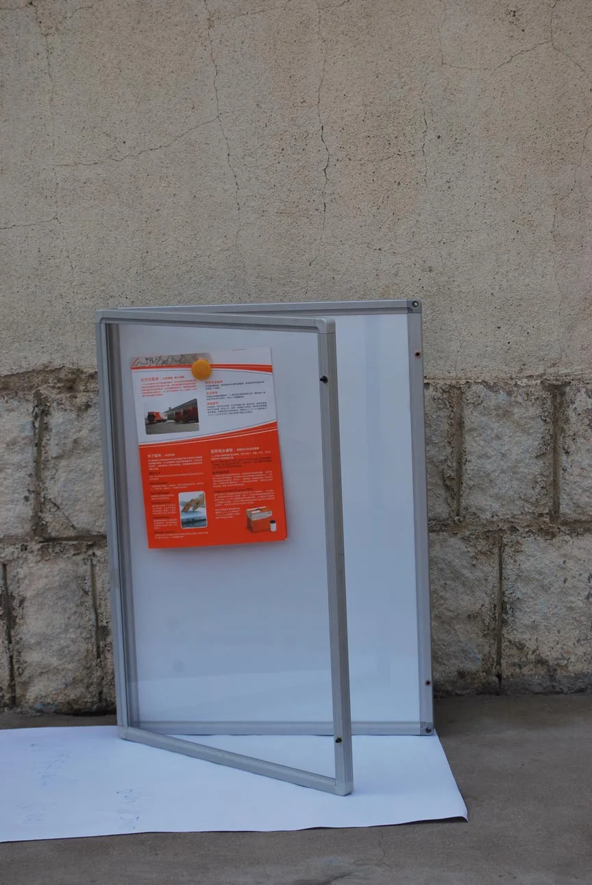 Manufacturer Combination Bulletin Board Displays Case Outdoor Enclosed Magnetic Whiteboard
