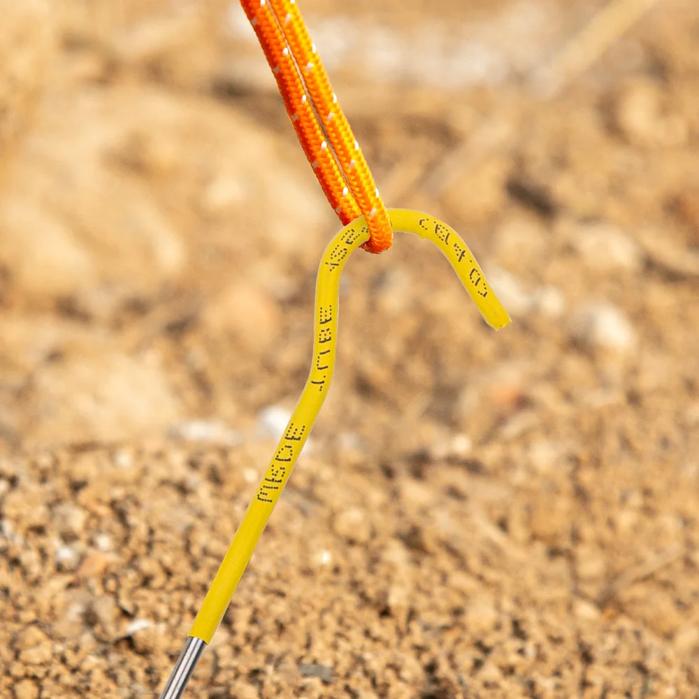 TiTo 3.0*165mm Ultralight Titanium Alloy Camping Tent Pegs With Hooks Garden Stakes Ground Nail Camping Guyline Awning Canopy