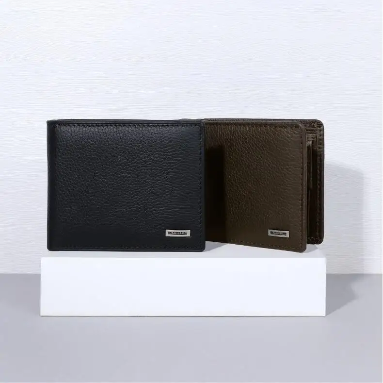 Factory Wholesale Custom Men Purse Top Quality Men Wallet Genuine Leather Purse Practical Card Male Wallets
