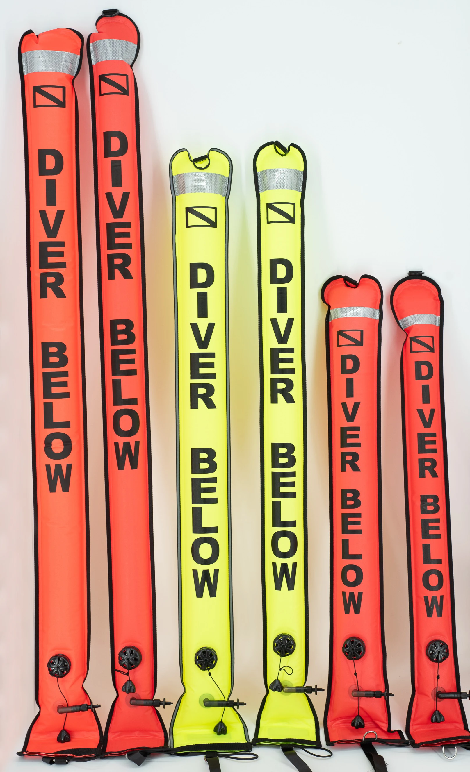 Custom Diving SMB 4ft/5ft/6ft SMB Surface Marker Buoy with oral inflator with OPRV