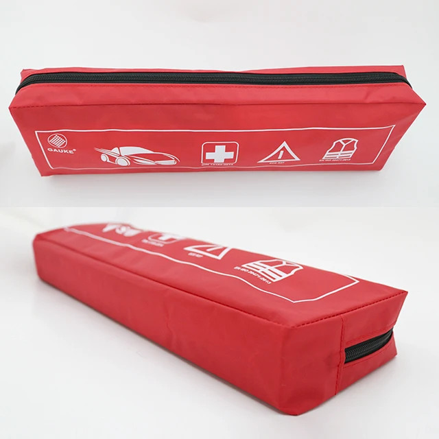 first aid kit meet DIN 13164 / verbandskasten 13164 BSCI audit auto first aid bag with triangle safety vest
