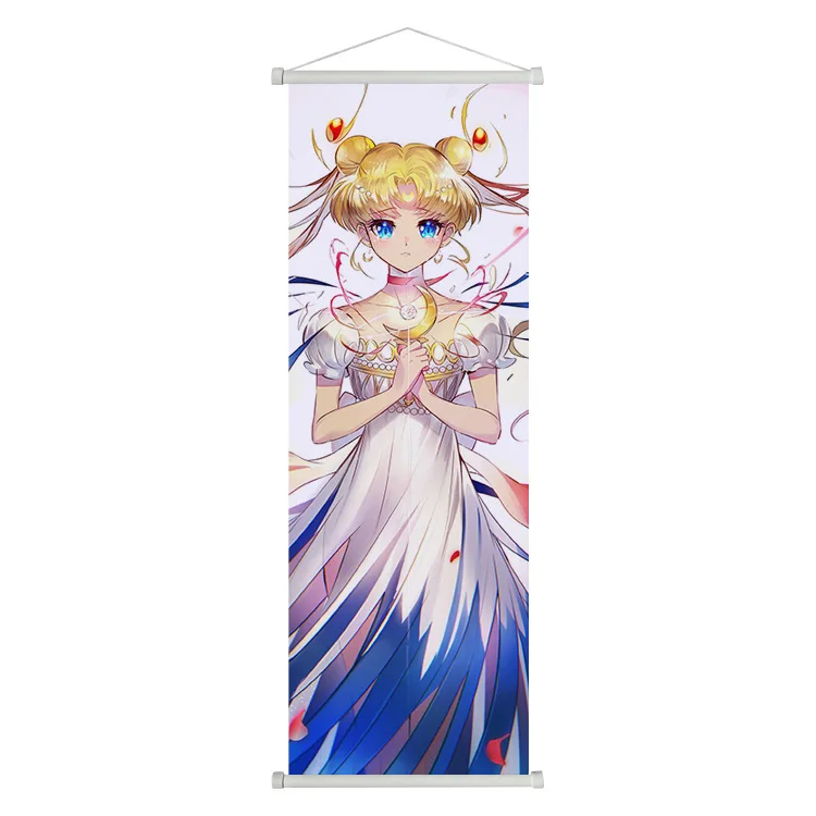 20 Styles Custom Anime Wall Scroll Pretty Soldier Sailor Moon Sexy Girls Printing Poster Wallscrolls Anime Wall Decor