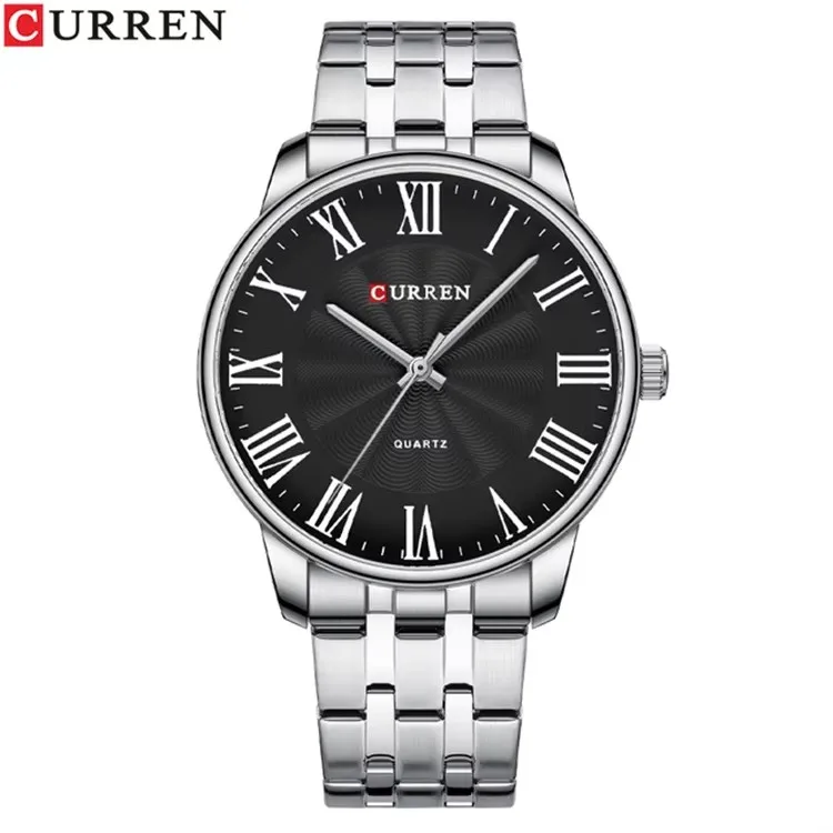 CURREN 8422 Simple Quartz Watches for Men Shop for Watches Online Hand Men Stainless Steel Band Watch Cleaning Machine