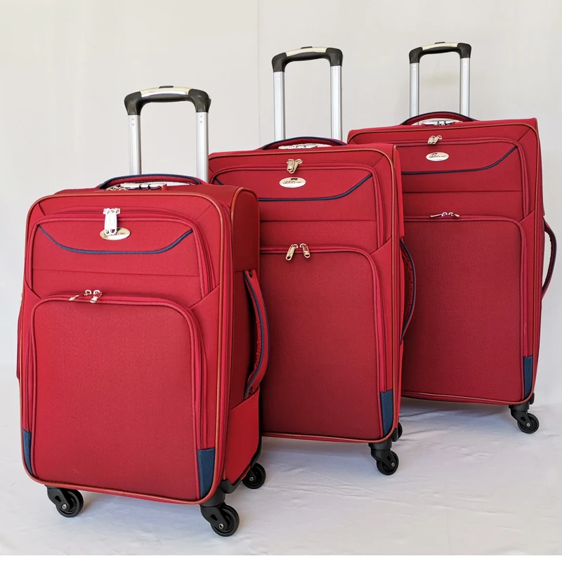 fabric EVA trolley travel luggage bag travel luggage turn 360 wheels 3pcs set spinner luggage soft case