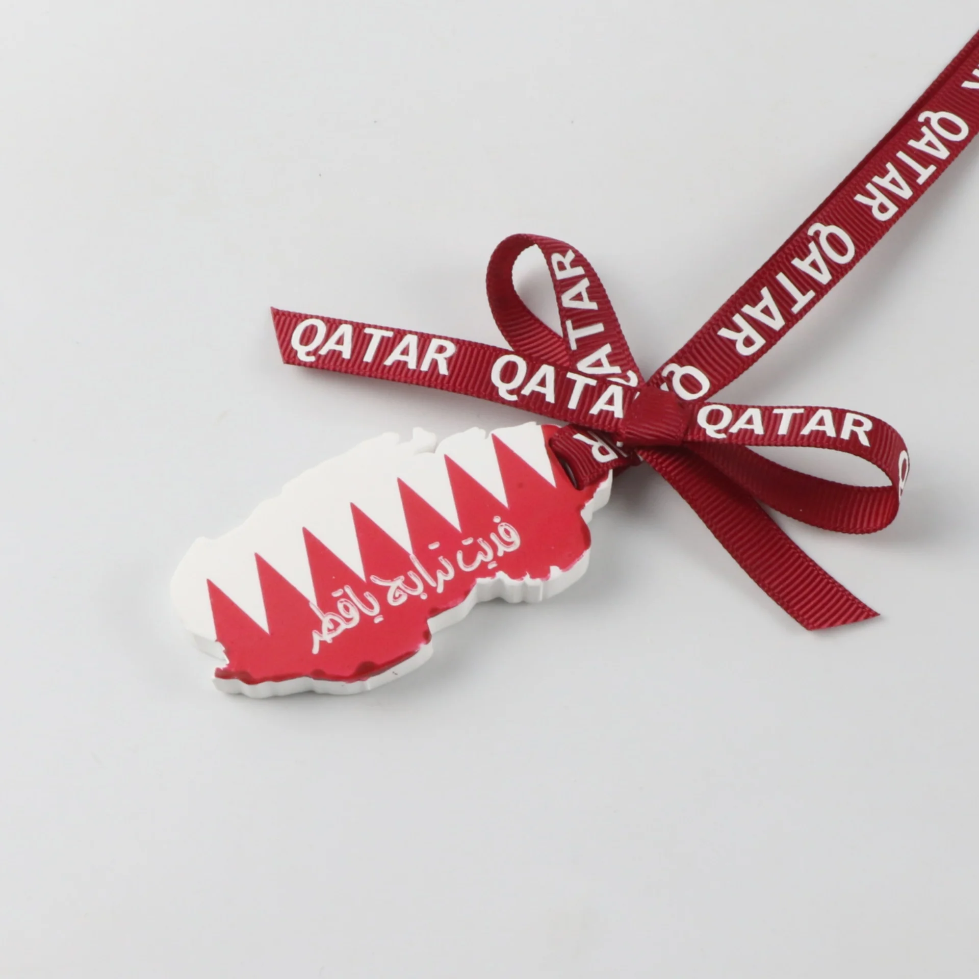 OEM Qatar Map Ceramic Aroma car decoration hanging stone Air freshener Essential oil diffuser Aromatic diffuser stone