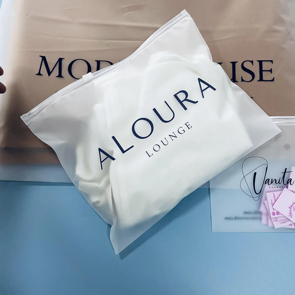 Factory Direct Sell Logo Lock Custom Pe PP Biodegradable Transparent Poly Plastic Zipper Bag For Tshirt