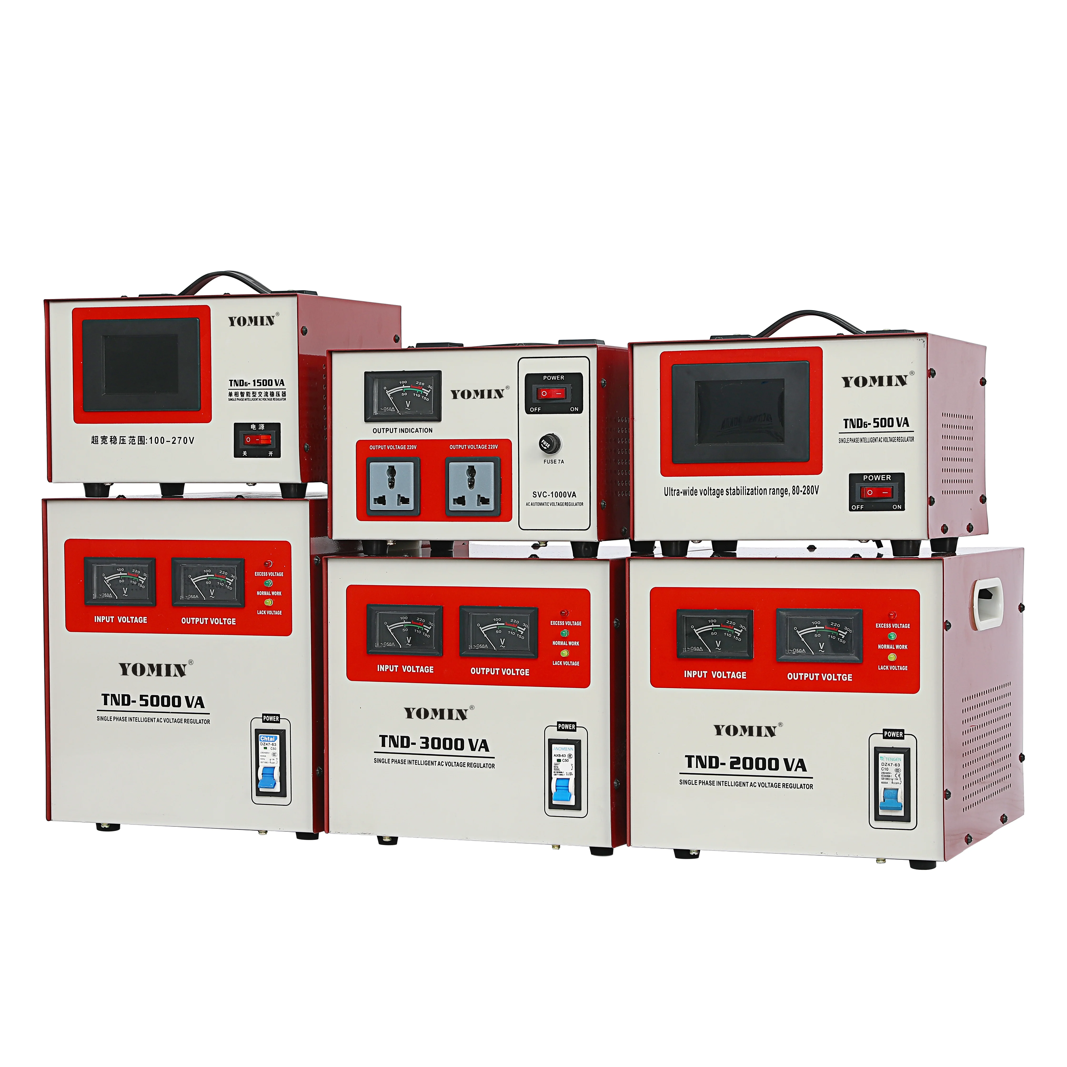 Good Quality Low Power  Ultra-wide Single Phase Automatic Intelligent AC Voltage Regulator Stabilizer