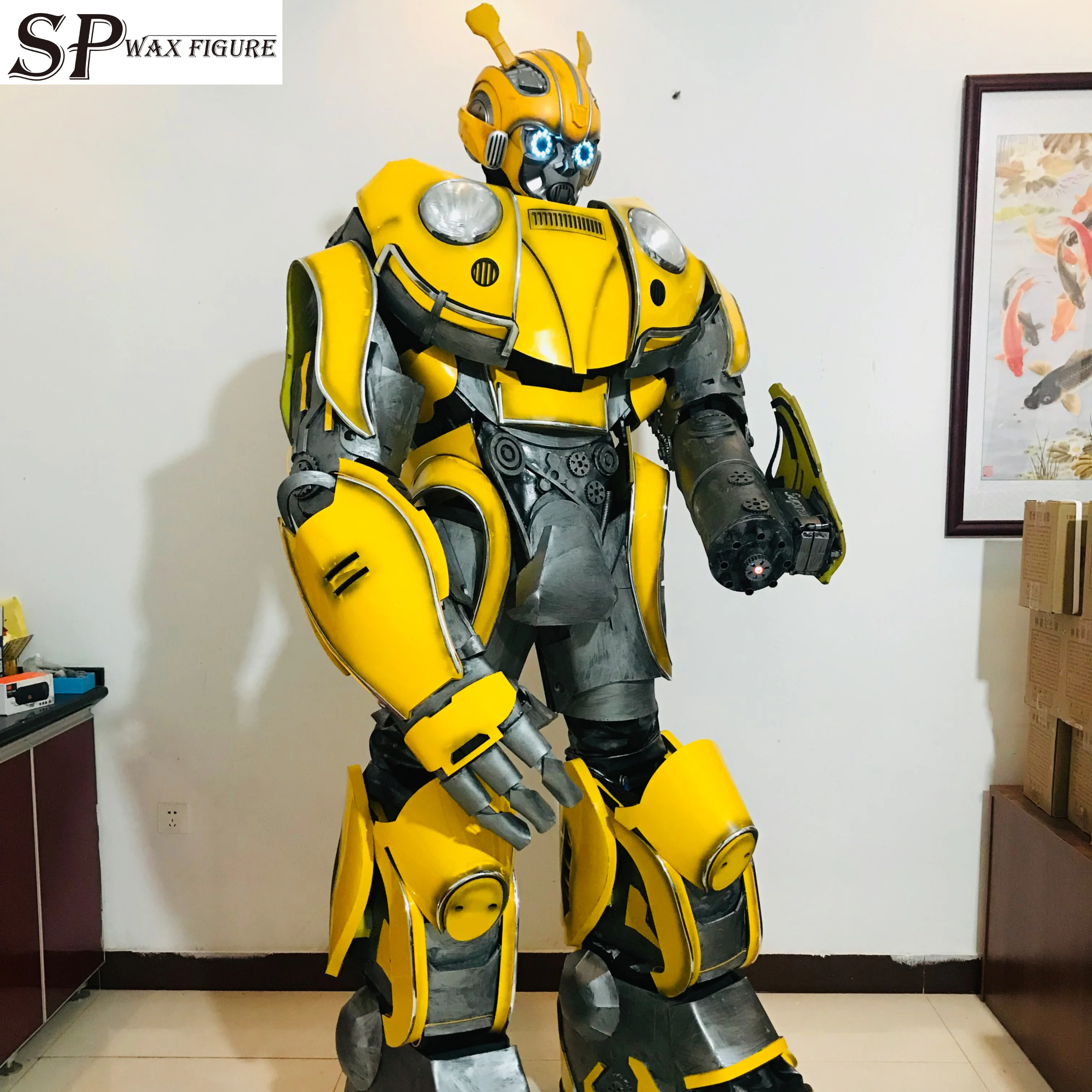 Outdoor show attractive Wearable robot dance costumes, transformers dance costumes, robot costumes for shopping mall