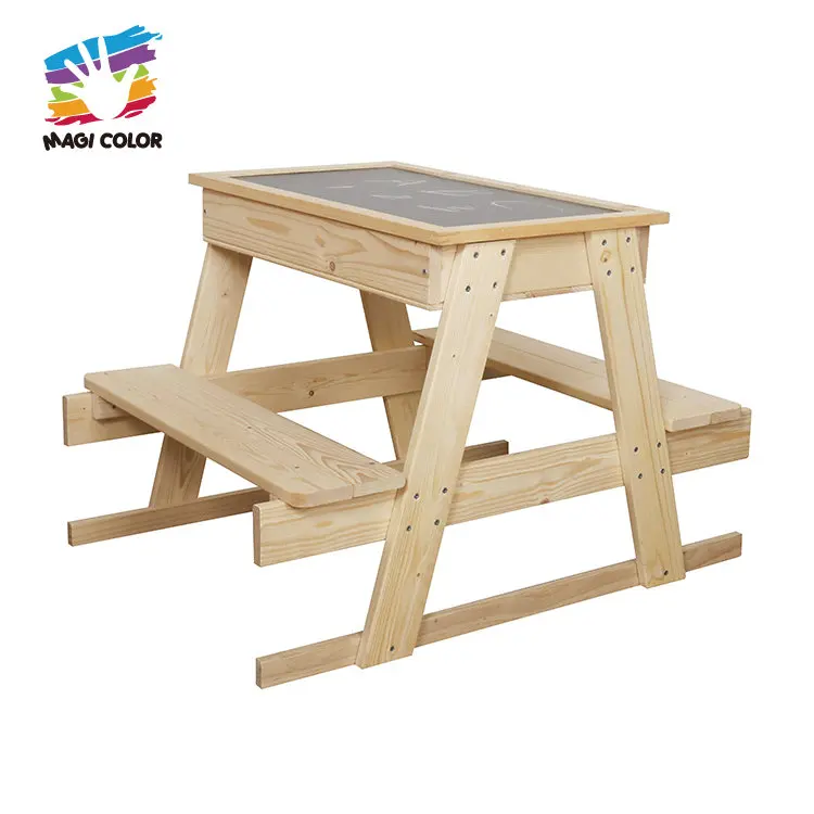 Creative Outdoor Sensory Play Kids Wooden Sand Table with Drawing Board W08G434