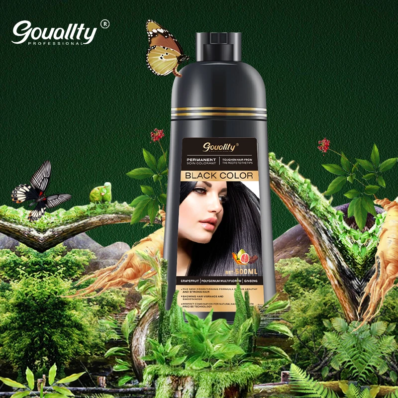 
Hot Selling Sachet and Box Hair Black Magic Shampoo Black Hair Color Shampoo For Gray Hair 