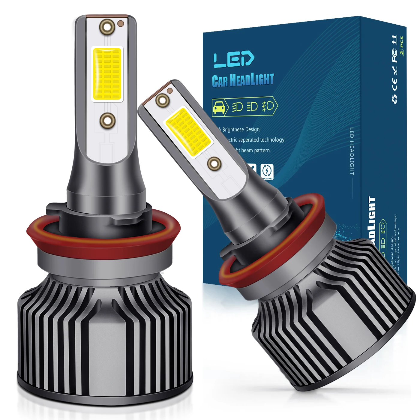 COB LED Headlight H4 H7 H13 H11 9005 9006 45W 8000LM All In One Car LED Headlights Bulb Head Lamp Fog Light Led Bulb