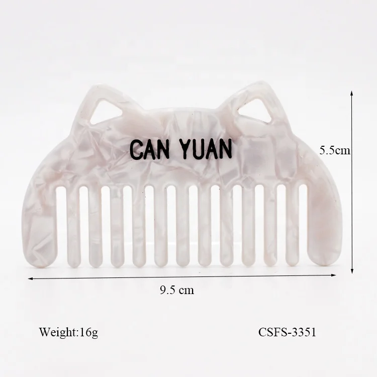 CANYUAN высококачественные пластиковые гребни для волос с индивидуальным логотипом милый котенок и кошка ацетатные