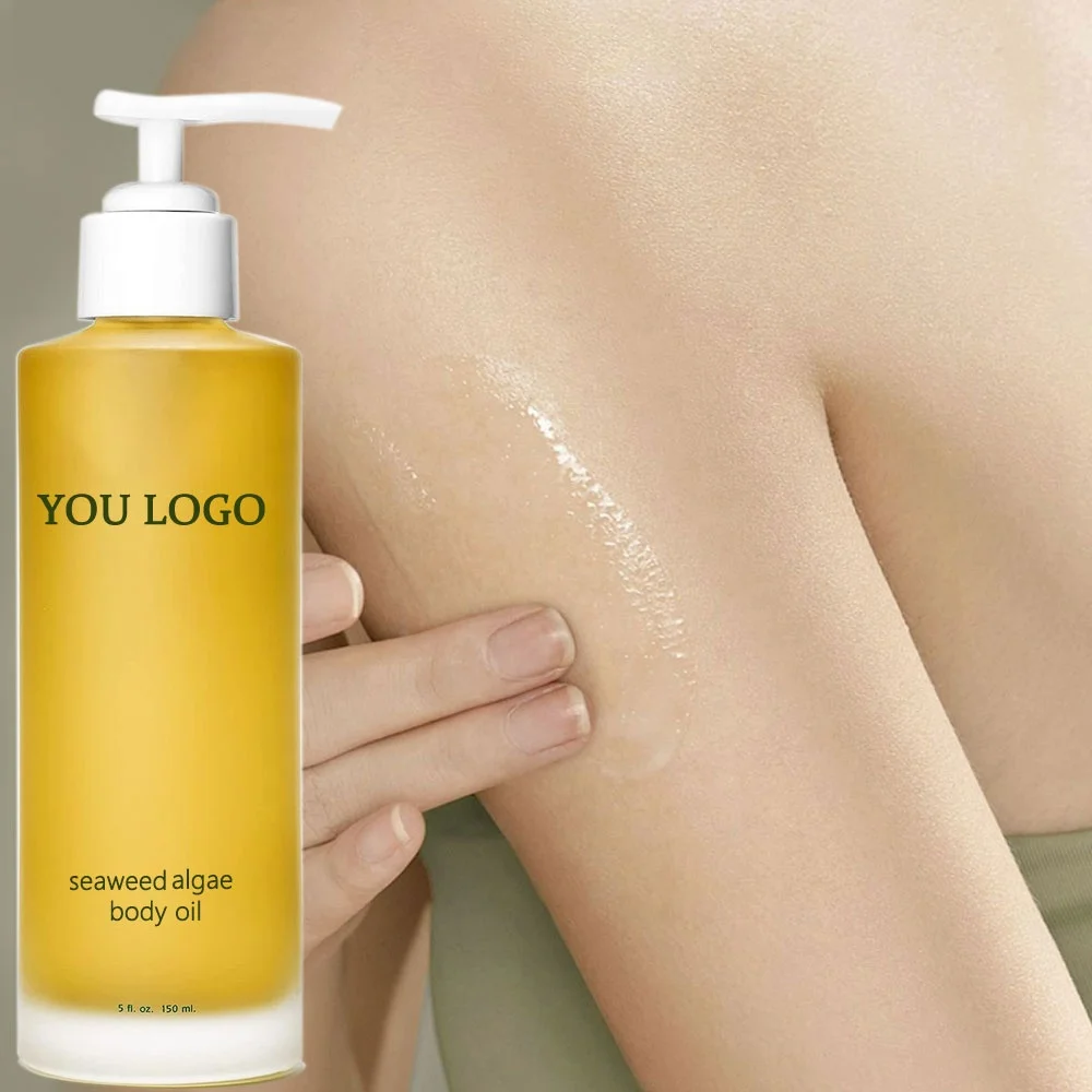 Private Brand Seaweed Grapefruit Body Oil Glow Whitening Firming And Tightening Anti Cellulite Mango Body Massage Oil