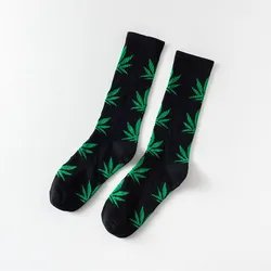 Wholesale manufacturer Amazon young boy tube novelty fashion cotton men weed hemp socks