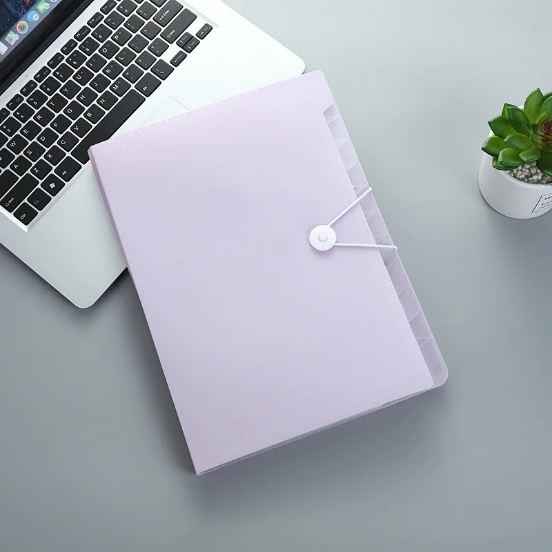 Low MOQ in stock, A4 PP clip document folder, wholesale expanding file, multi-layer storage bag