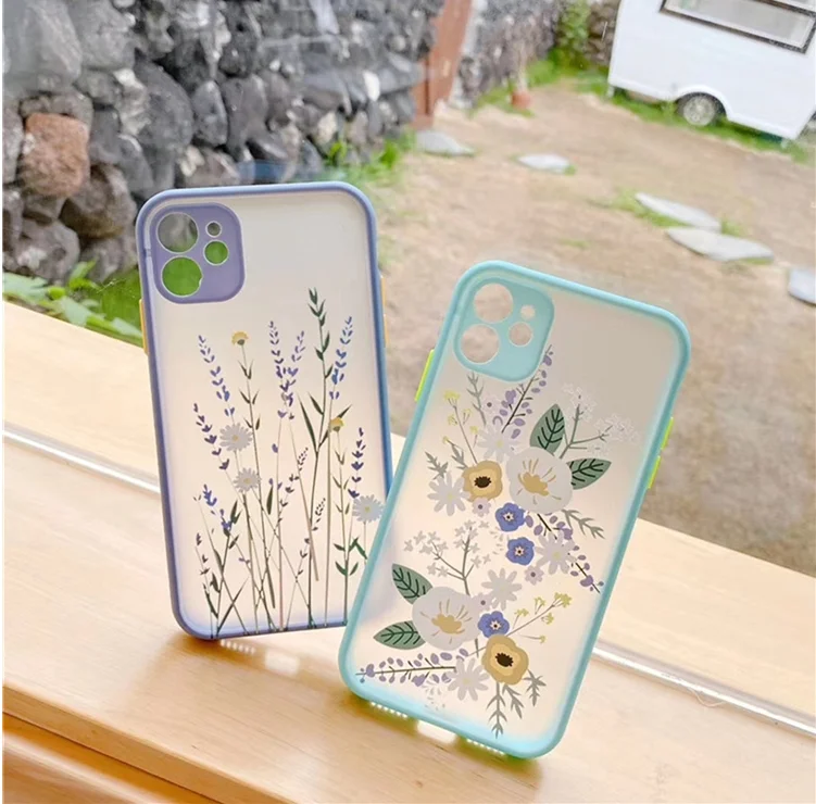 2020 Fashion Cute Flowers Cell Phone Case Shockproof Soft Silicone Cover for 7 8 Plus X XR XS  iPhone 11 Pro Max Mobile Phone Ba