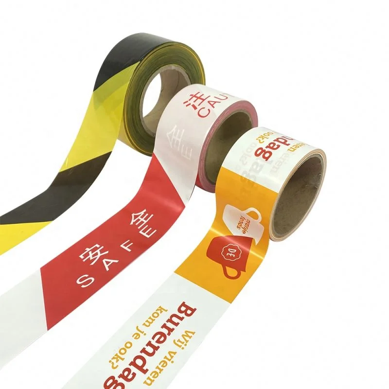Custom Printing Logo Colorful Fiber-optic-cable-warning-tape Multistyle Danger Caution Carton With Warning Tape