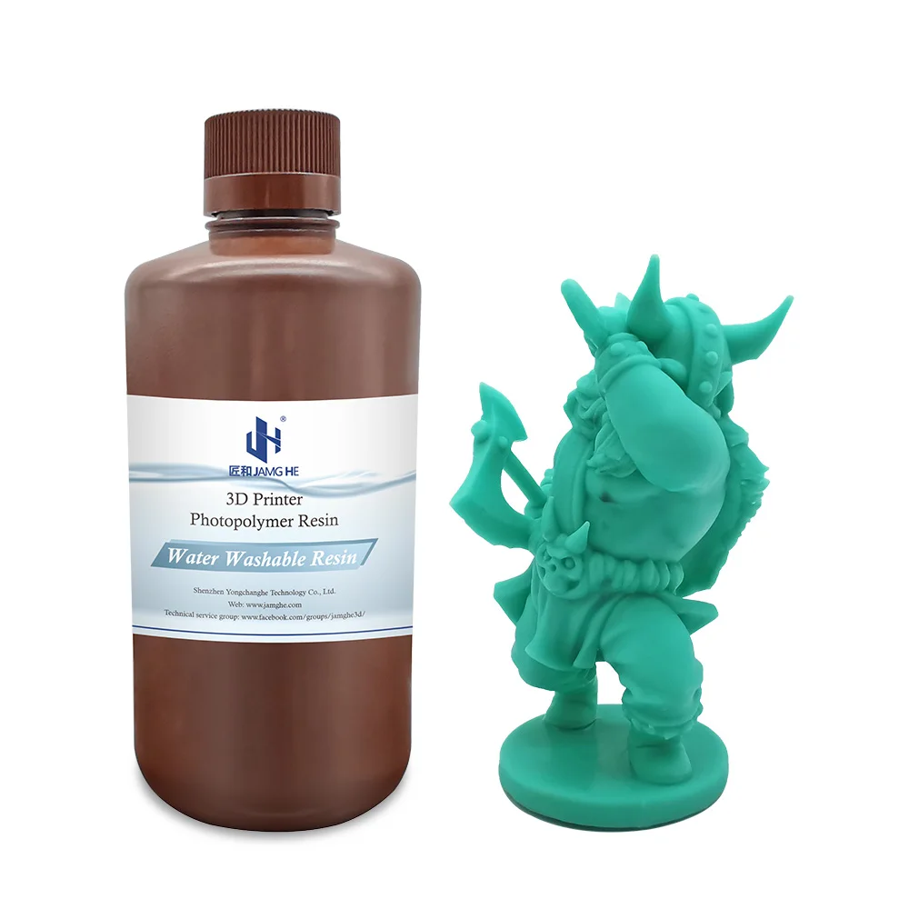 JAMGHE 8K Water Washable Resin For 3D Printer 405nm UV Light LCD DLP SLA  Resins Great Surface Irritation Factory Manufacturer