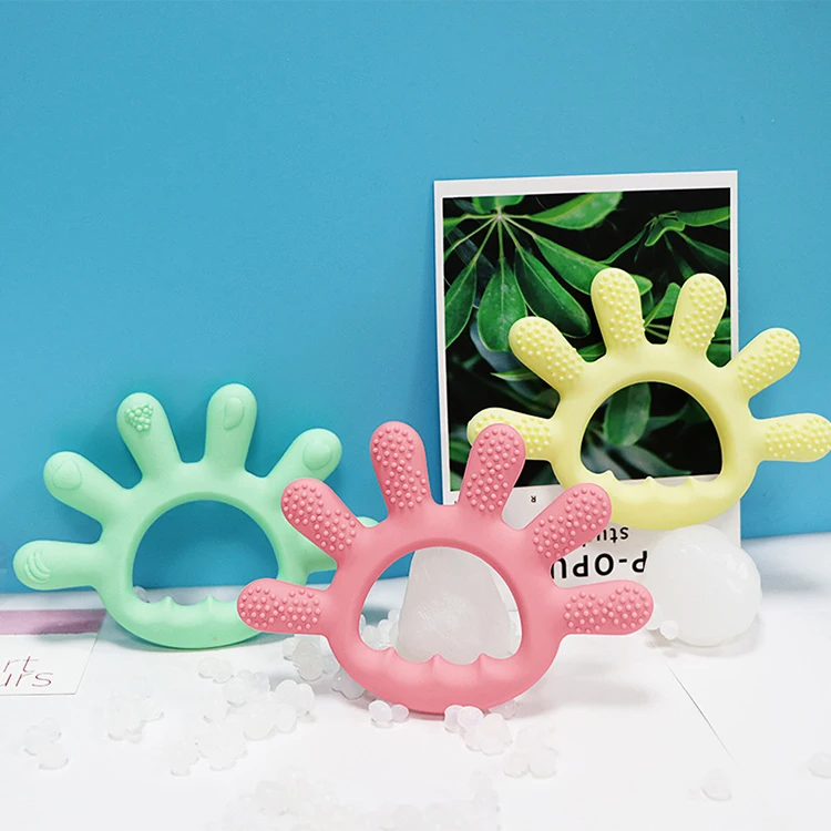 OEM ODM Food Grade Silicone Baby Teether Brush Pendant Toys BPA Free Custom fruit Silicone Teether